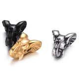 4pcs Stainless Steel Elephant Beads Charms Men's Bracelet DIY Loose Bead