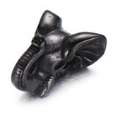 4pcs Stainless Steel Elephant Beads Charms Men's Bracelet DIY Loose Bead