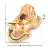 4pcs Stainless Steel Elephant Beads Charms Men's Bracelet DIY Loose Bead