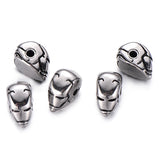 4pcs Stainless Steel Hero Helmet Beads DIY Men Bracelet Charms