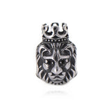 4pcs Stainless Steel Lion Head Beads Charms for Men Bracelet DIY Vintage Jewelry