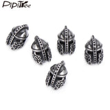 4pcs Stainless Steel Helmet Beads DIY Men's Bracelet Spacer Charms
