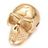 4pcs Stainless Steel Skull Beads DIY Punk Skeleton Vintage Men Bracelet Jewelry