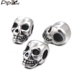 4pcs/set Vintage Stainless Steel Skull Beads DIY Charms for Men Bracelet