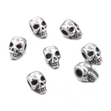 4pcs/set Vintage Stainless Steel Skull Beads DIY Charms for Men Bracelet