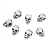 4pcs/set Vintage Stainless Steel Skull Beads DIY Charms for Men Bracelet