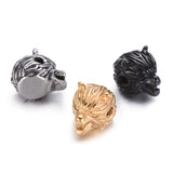 4pcs Stainless Steel Wolf Beads Charms for Men Bracelet DIY Jewelry Making