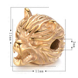 4pcs Stainless Steel Wolf Beads Charms for Men Bracelet DIY Jewelry Making