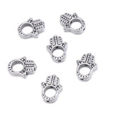 4pcs Hamsa Hand Charms Beads for Bracelet Making