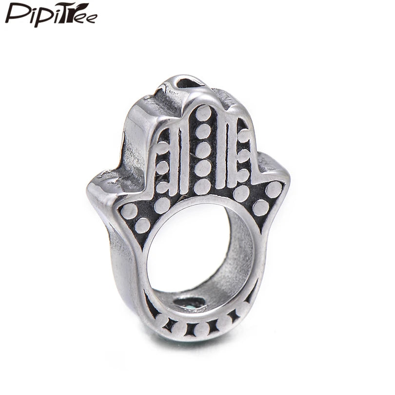 4pcs Hamsa Hand Charms Beads for Bracelet Making