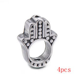 4pcs Hamsa Hand Charms Beads for Bracelet Making