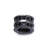 5pcs Zircon Circle Beads Big Hole DIY Spacer Beads Charms