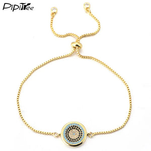 Evil Eye Charm Bracelet for Women Men Adjustable Chain Bracelets