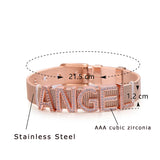 Personalized Stainless Steel CZ Zircon Letter Bracelet