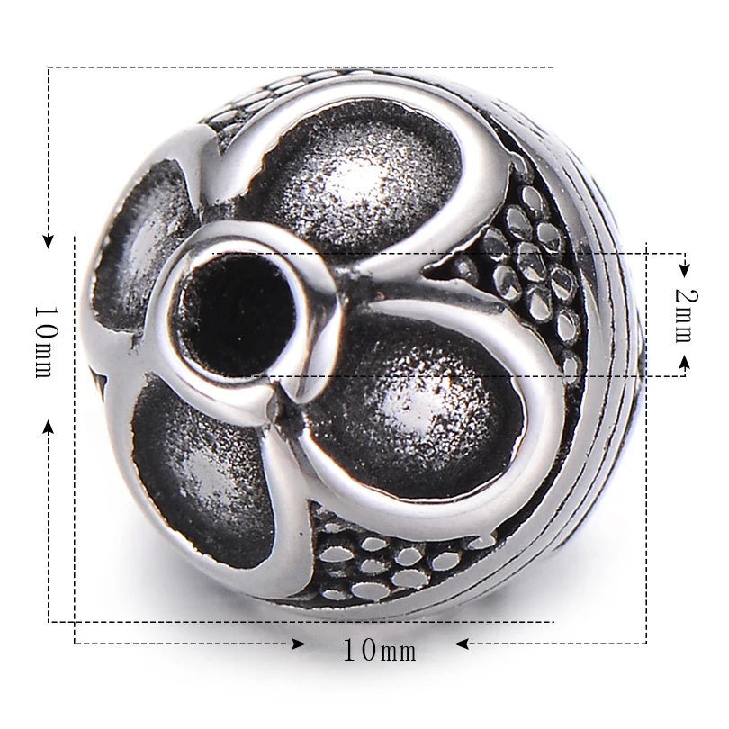 Vintage Stainless Steel Elephant Dragon Charms for Men Bracelet