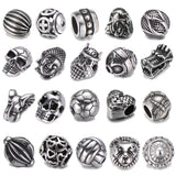 Vintage Stainless Steel Elephant Dragon Charms for Men Bracelet