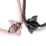 Delicate CZ Insect Moth Charms Beads for Jewelry Making DIY Bracelet 15x25mm