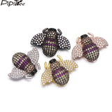 Delicate CZ Insect Moth Charms Beads for Jewelry Making DIY Bracelet 15x25mm