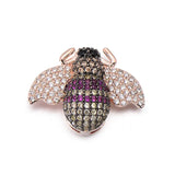 Delicate CZ Insect Moth Charms Beads for Jewelry Making DIY Bracelet 15x25mm