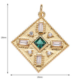 Flower Rainbow CZ Pendant for Jewelry Making Personal Necklace