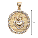 Flower Rainbow CZ Pendant for Jewelry Making Personal Necklace