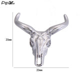 5pcs Cattle Head Skull Beads CZ Charms for Men Bracelet DIY Copper Nickle