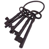 Pirate Chest Keys Set, Key Ring Antique Style, Rustic Cast Iron Skeleton Key