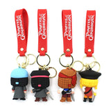 Pirates of the Caribbean Figure Key Chain Silicone Handbag Pendant Keychain