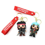 Pirates of the Caribbean Figure Key Chain Silicone Handbag Pendant Keychain