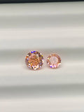 Hot Crushed Ice Cutting Round Paparacha CZ Gemstone for DIY Jewelry Making