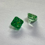 Paraiba Green CZ Stone Crushed Ice Square Gemstone for Jewelry Making