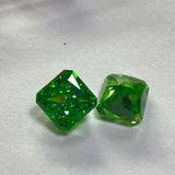 Paraiba Green CZ Stone Crushed Ice Square Gemstone for Jewelry Making