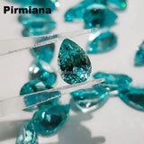 Paraiba Lab Grown Sapphire Pear Shape Gemstone for Jewelry