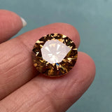 Dark Champagne Round VVS1 Moissanite Stone for Jewery