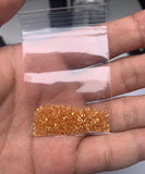 Natural Orange Sapphire Round Loose Gemstones 0.8-2.0mm