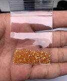Natural Orange Sapphire Round Loose Gemstones 0.8-2.0mm