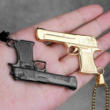 Desert Eagle Gun Mens Necklace Pendant Hip Hop Stainless Steel Gift