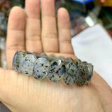 Pitaya Agate Stone Beads Bracelet Natural Gemstone Jewelry Bangle