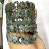Pitaya Agate Stone Beads Bracelet Natural Gemstone Jewelry Bangle