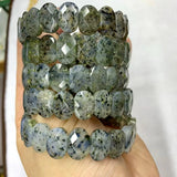 Pitaya Agate Stone Beads Bracelet Natural Gemstone Jewelry Bangle