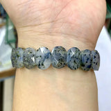 Pitaya Quartzite Jade Stone Beads Bracelet Natural Gemstone Bangle
