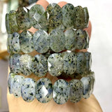 Pitaya Quartzite Jade Stone Beads Bracelet Natural Gemstone Bangle