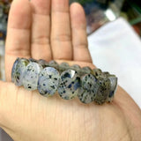 Pitaya Quartzite Jade Stone Beads Bracelet Natural Gemstone Bangle