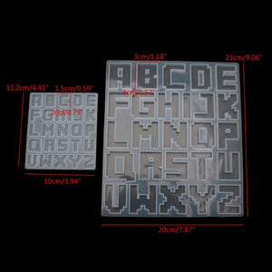 Alphabet Keychain Pendant Silicone Mold Jewelry Making Tools