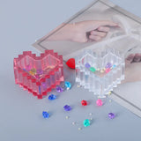 Pixel Love Storage Box UV Resin Mold Jewelry Accessories Jewelry Tools