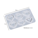 Pixel Heart Shape Quicksand Silicone Mold Jewelry Making DIY Ornaments
