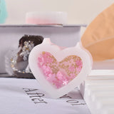 Pixel Heart Shape Quicksand Silicone Mold Jewelry Making DIY Ornaments