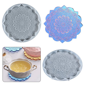 DIY Coaster Molds Silicone Tray Molds Epoxy Resin Casting Molds