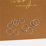 Plain Hoop Nose Ring Solid 925 Sterling Silver 8mm Earring Thin Body Piercing