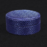 Chinese Silk Fabric Bracelet Jewelry Men Craft Storage Box 11x11x4.5 cm